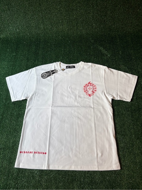 Chrome Hearts Other - Chrome Hearts White Short Sleeve Tee with Red Crest